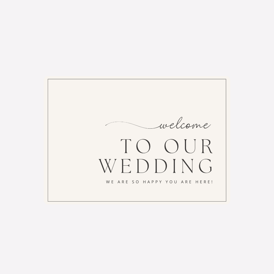 Wedding Welcome Sign
