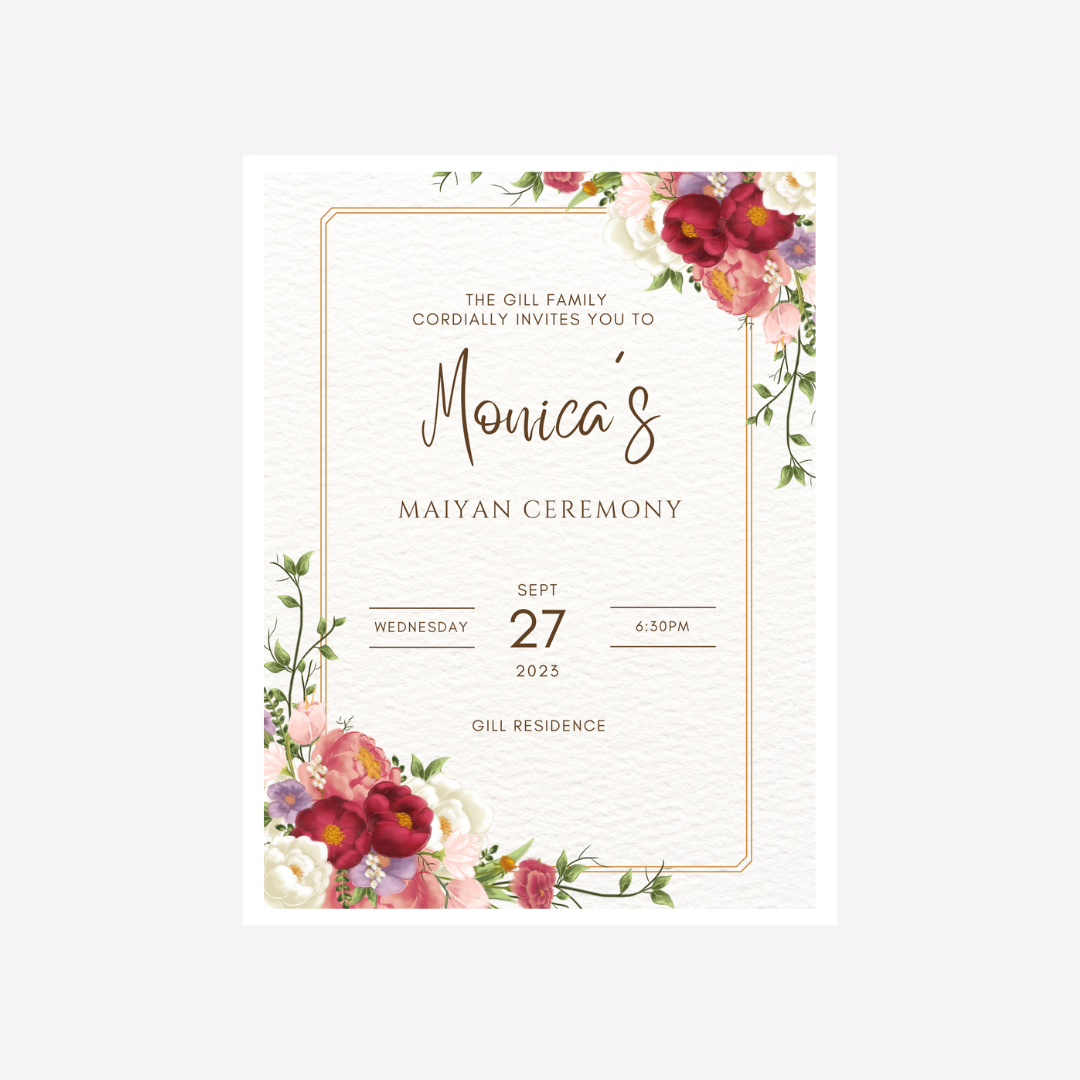 Maiyan Invitation Cards