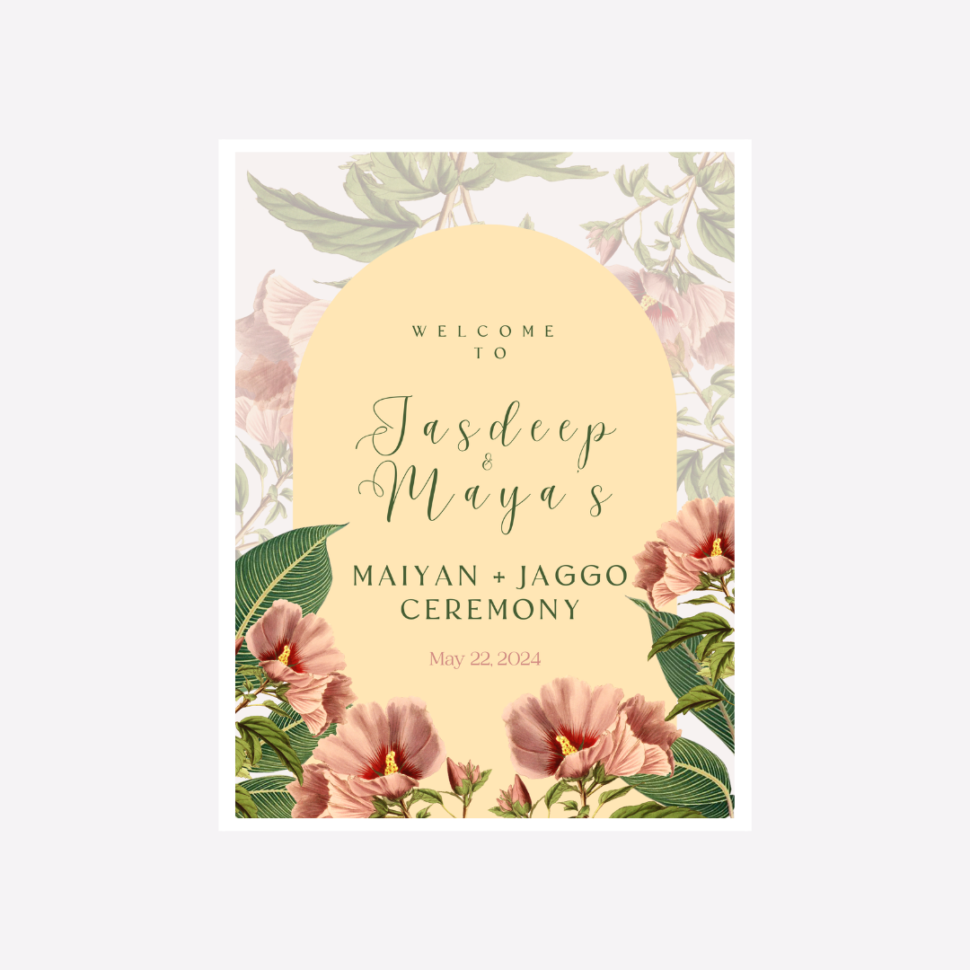 Maiyan + Jaggo Welcome Sign