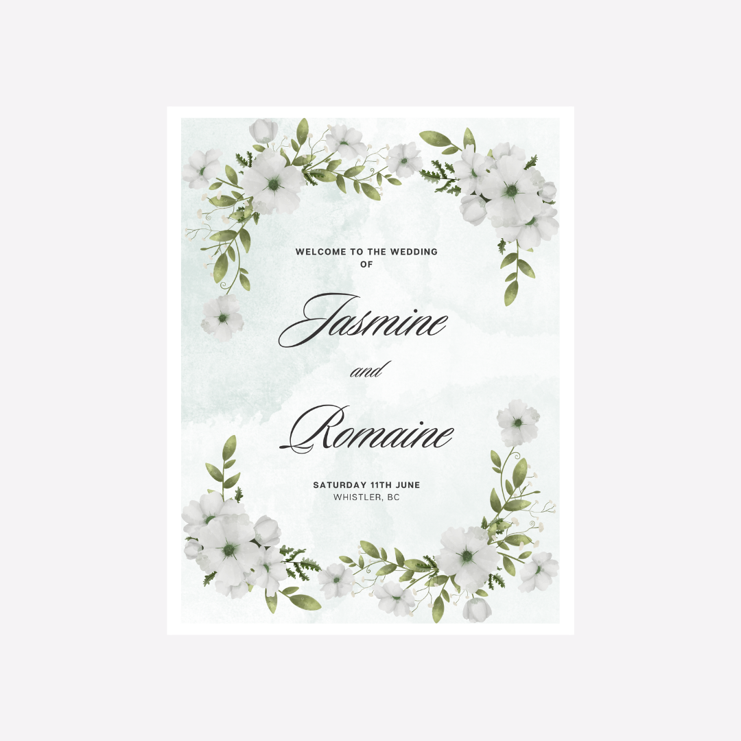 Wedding Welcome Sign